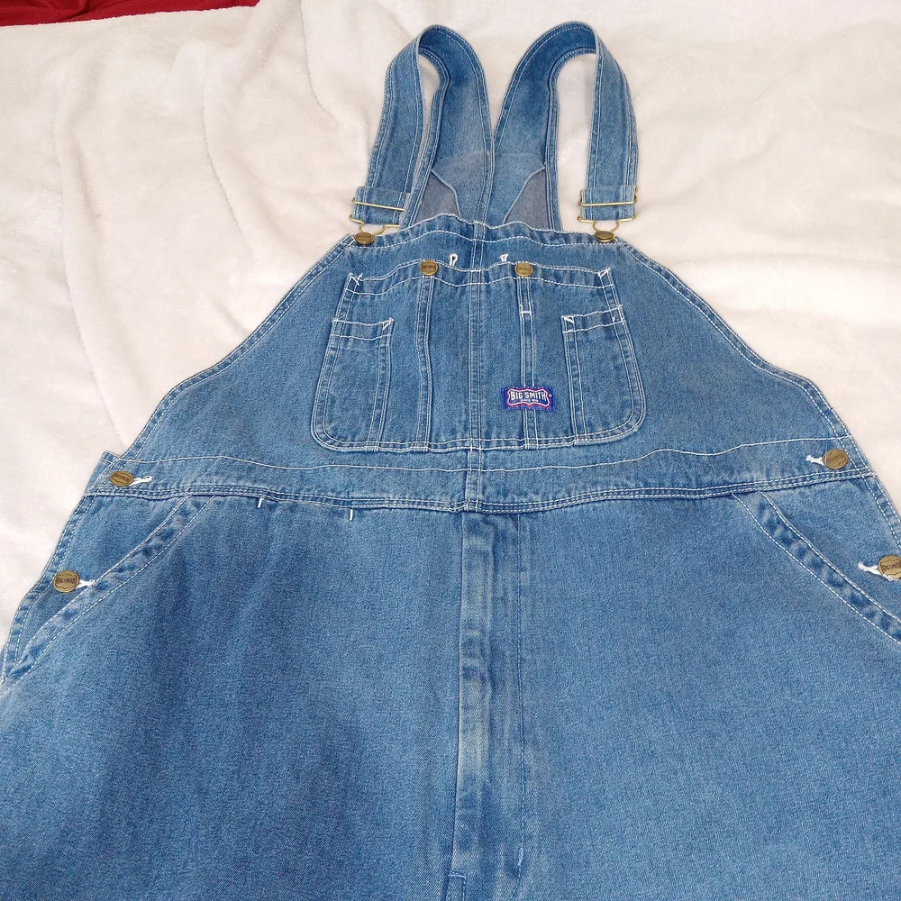 Big Smith Liberty Men’s Overalls Denim Bibs Size 44x30 Carpenter Farmer Chore
